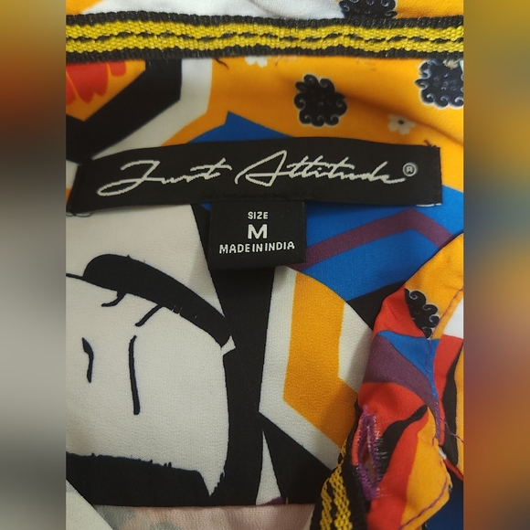 Just Attitude Mens Med Shirt Samari Grafic Design Button-down Womens L - Picture 8 of 10